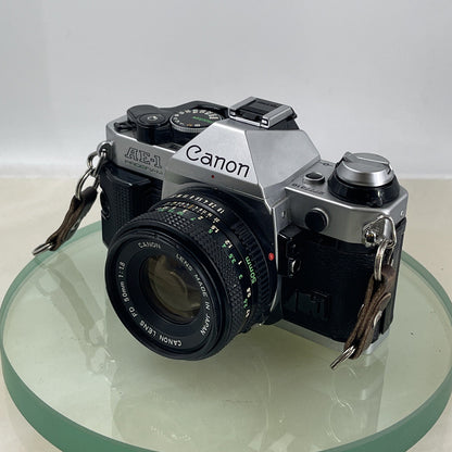 Canon AE-1 Program 35mm SLR Film Manual Camera + Canon 50mm F/1.8 FD Lens +# 4763