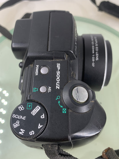 Olympus SP-500UZ COMPACT DIGITAL CAMERA BLACK - NO CHARGER - TESTED - 9847