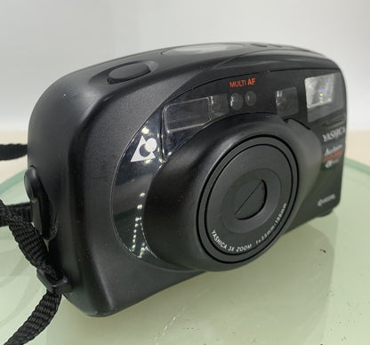 Yashica Acclaim Zoom 300 Kyocera Vintage Film Camera BLACK GOOD - TESTED - 3400