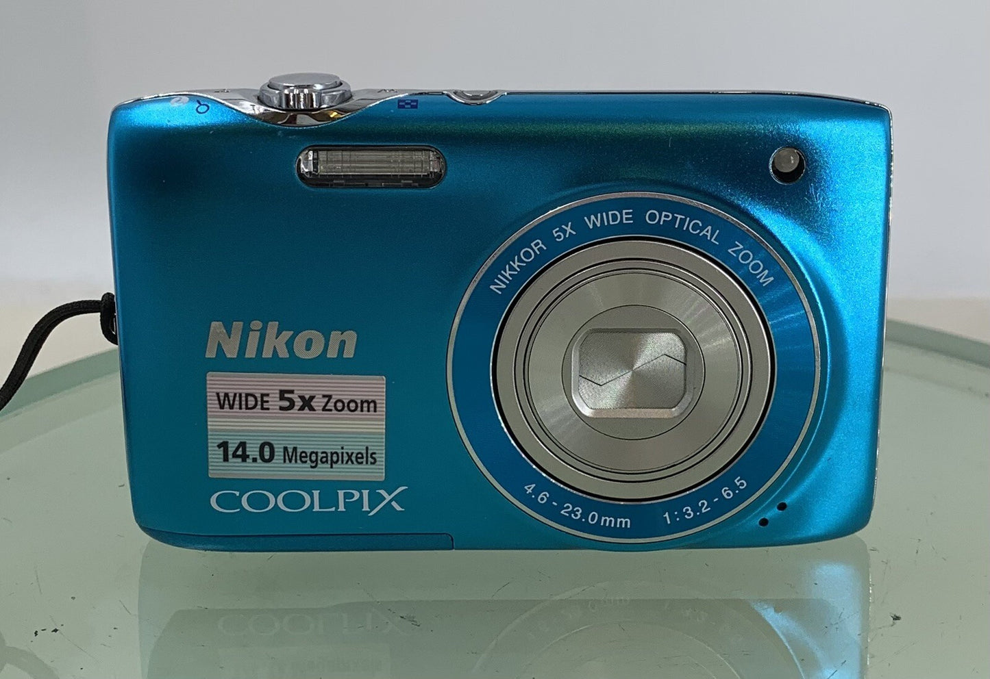 Nikon Coolpix S3100 DIGITAL CAMERA BLUE + COVER + WIRE + CHARGER - TESTED - 8711