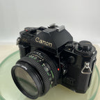 BEAUTIFUL Canon A-1 35mm SLR Camera Body+ FD 50mm f/1.8 FULLY WORKING #8749