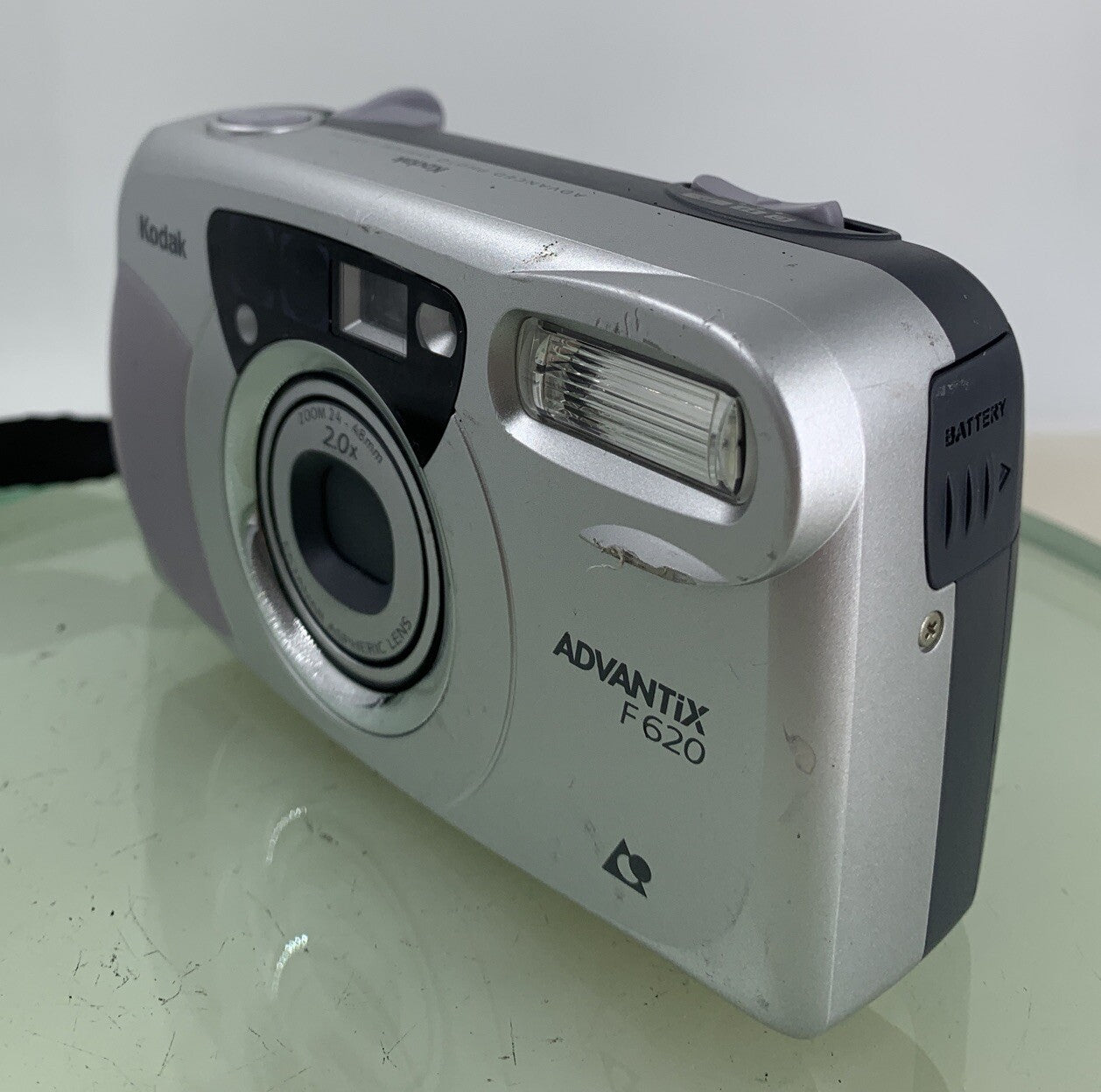 KODAK ADVANTiX F620 ZOOM 24-48mm POINT AND SHOOT FILM CAMERA SILVER TESTED- 3082