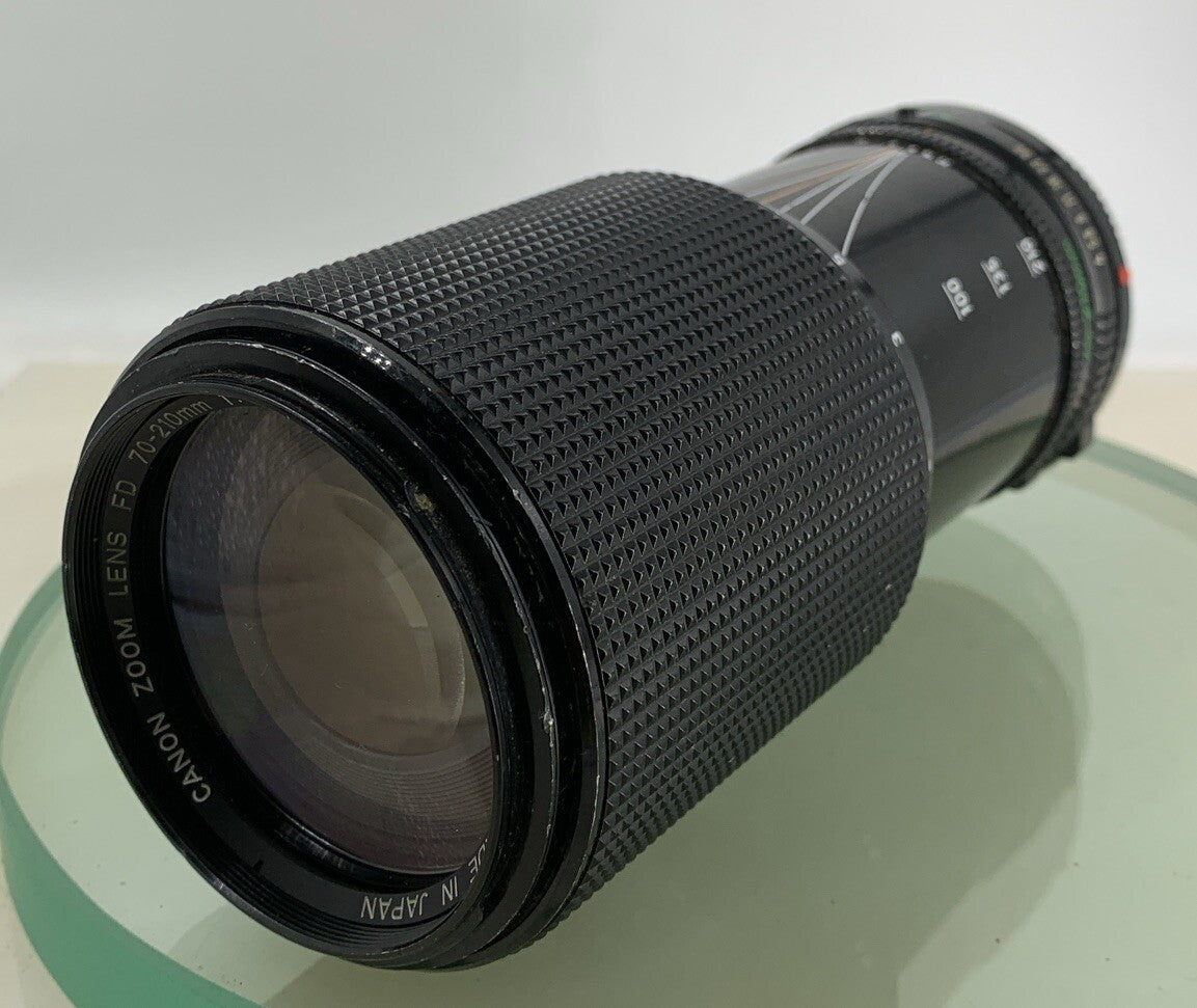 Canon MACRO ZOM LENS FD 70-210mm 1:4 4 OVP BLACK GOOD CONDITION TESTED - 7276