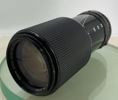 Canon MACRO ZOM LENS FD 70-210mm 1:4 4 OVP BLACK GOOD CONDITION TESTED - 7276
