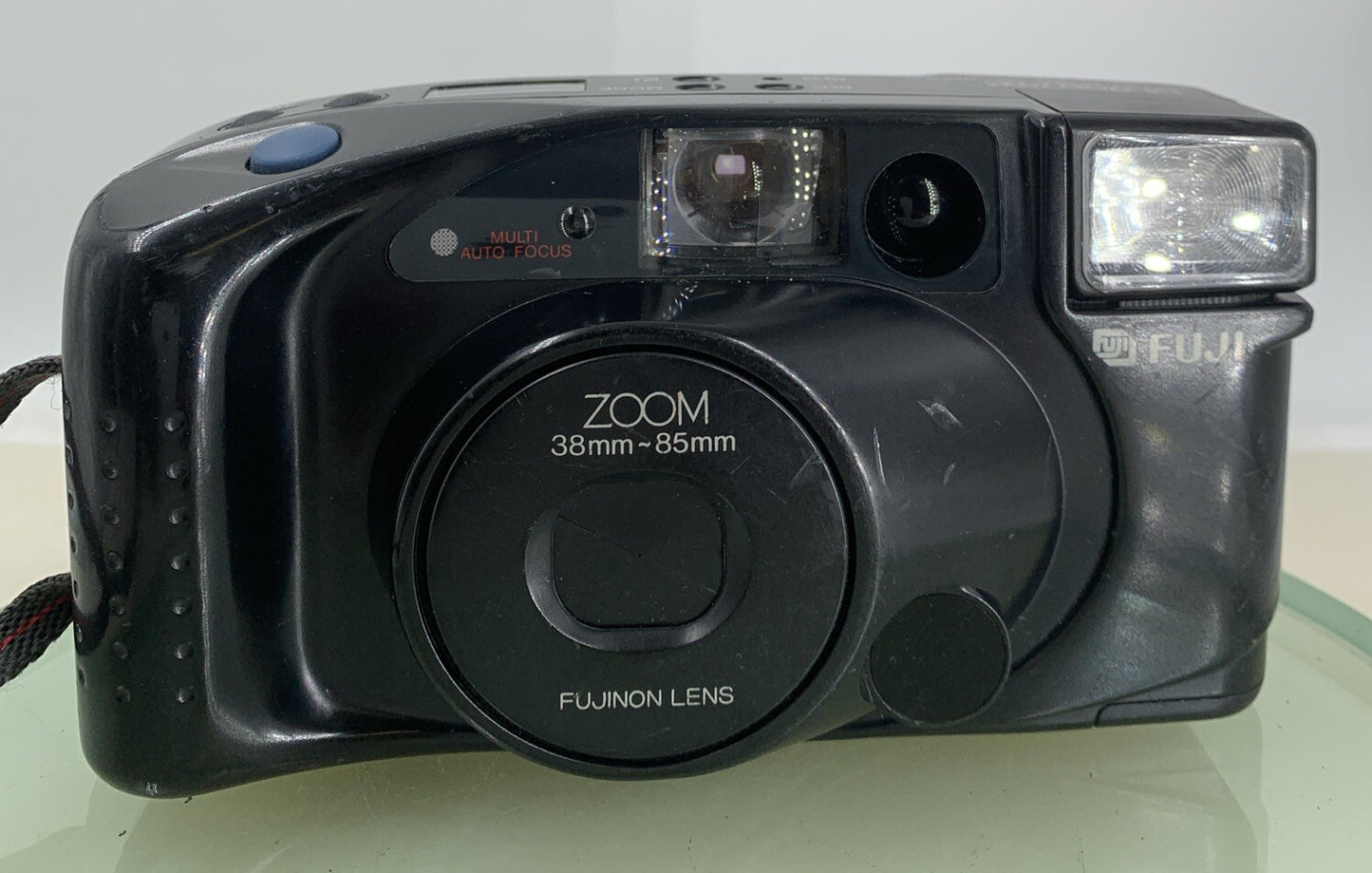 FUJI DL-900 Zoom 38mm-85mm Multi Auto Focus FILM Camera BLACK TESTED - 5681
