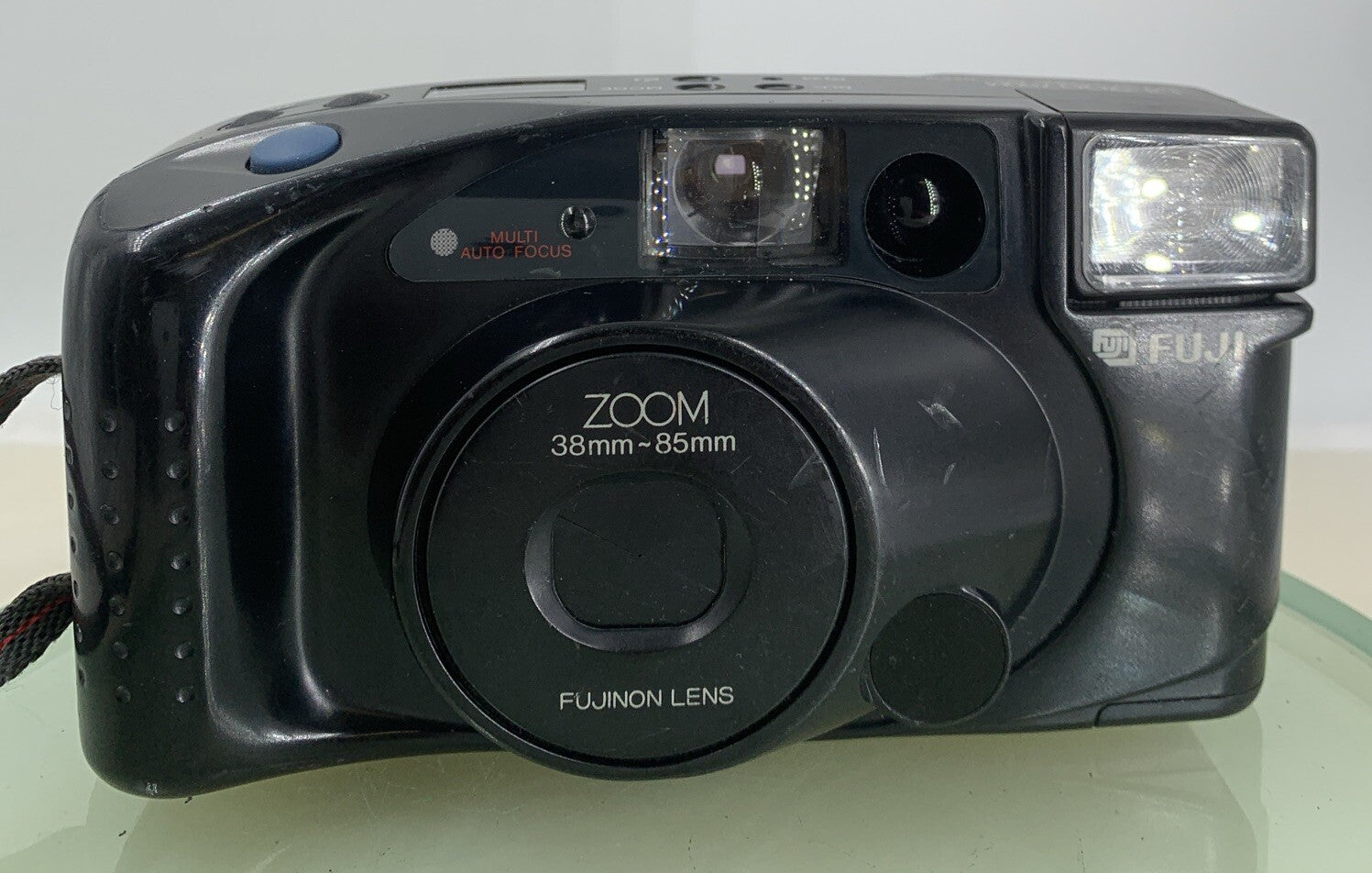 FUJI DL-900 Zoom 38mm-85mm Multi Auto Focus FILM Camera BLACK TESTED - 5681