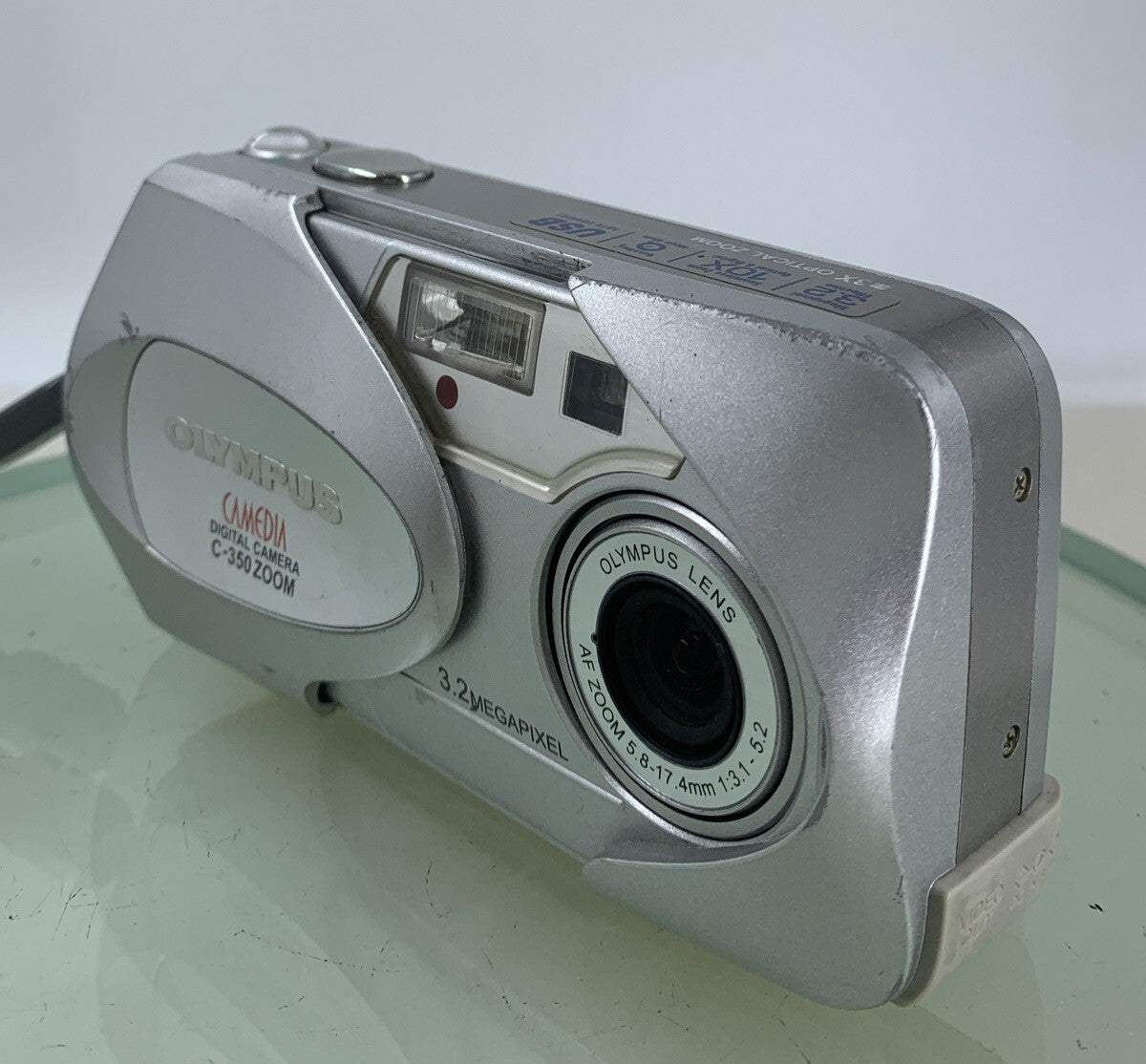 Olympus Camedia C-350 Zoom 3.2MP Compact Digital Camera SILVER TESTED - 6782