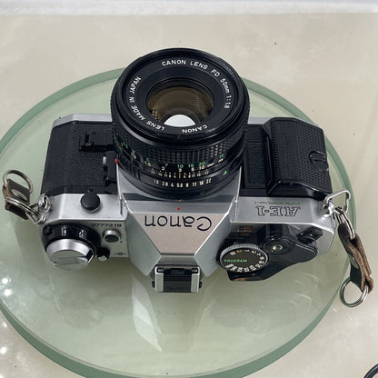 Canon AE-1 Program 35mm SLR Film Manual Camera + Canon 50mm F/1.8 FD Lens +# 4768