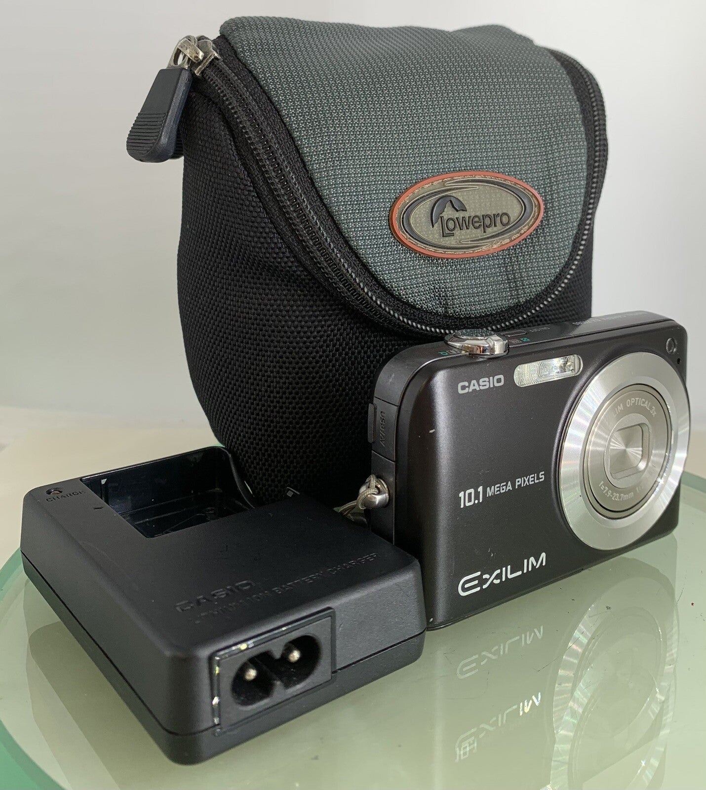 Casio Exilim EX-Z1080 10.1 MP Digital Camera BLACK +CASE+ CHARGER + TESTED - 5340