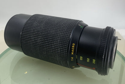 HANIMEX Auto Zoom C-MACRO 80-200 f4.5 Lens Pentax mount BLACK TESTED - 7205