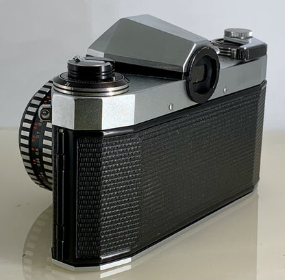 VINTAGE PRAKTICA NOVA SLR CAMERA + CASE + TESSAR 2.8 / 50 LENS + BOX - 5145