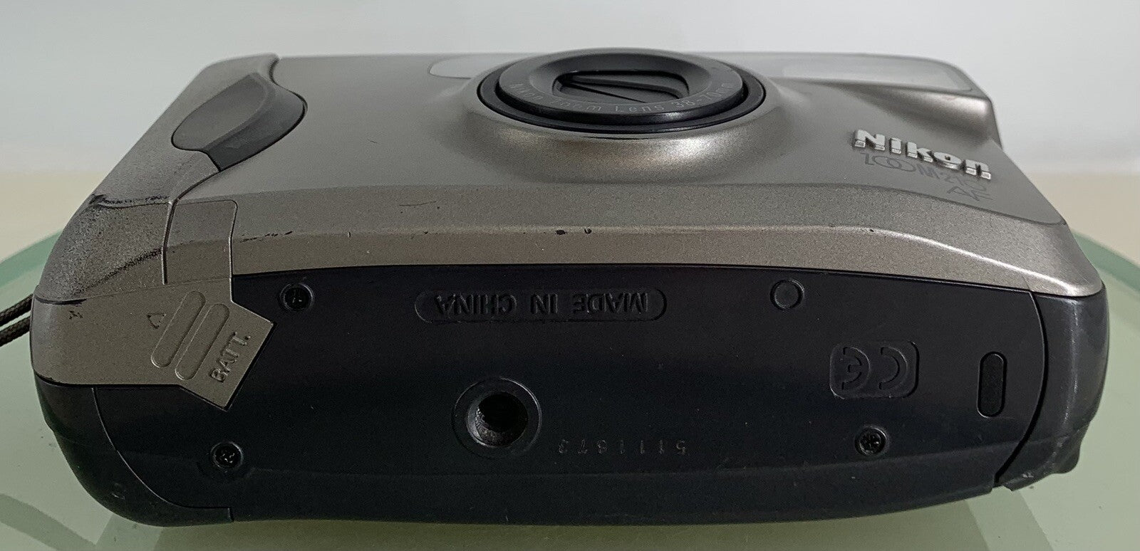 NIKON ZOOM 210 AF POINT AND SHOOT FILM CAMERA GREY NO BATTERY - TESTED - 7748