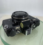 Olympus OM-2n Black - 35mm SLR Film Camera + 50mm f/1.8 Lens-Tested+ BOX & BOOK4