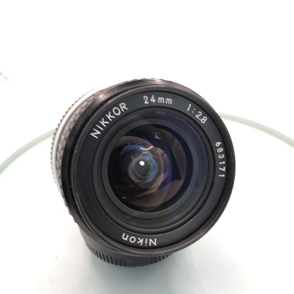 Nikon Nikkor 24mm f2.8 AIS Super Sharp Lens Mint Tested  WIDE LENS.  6230