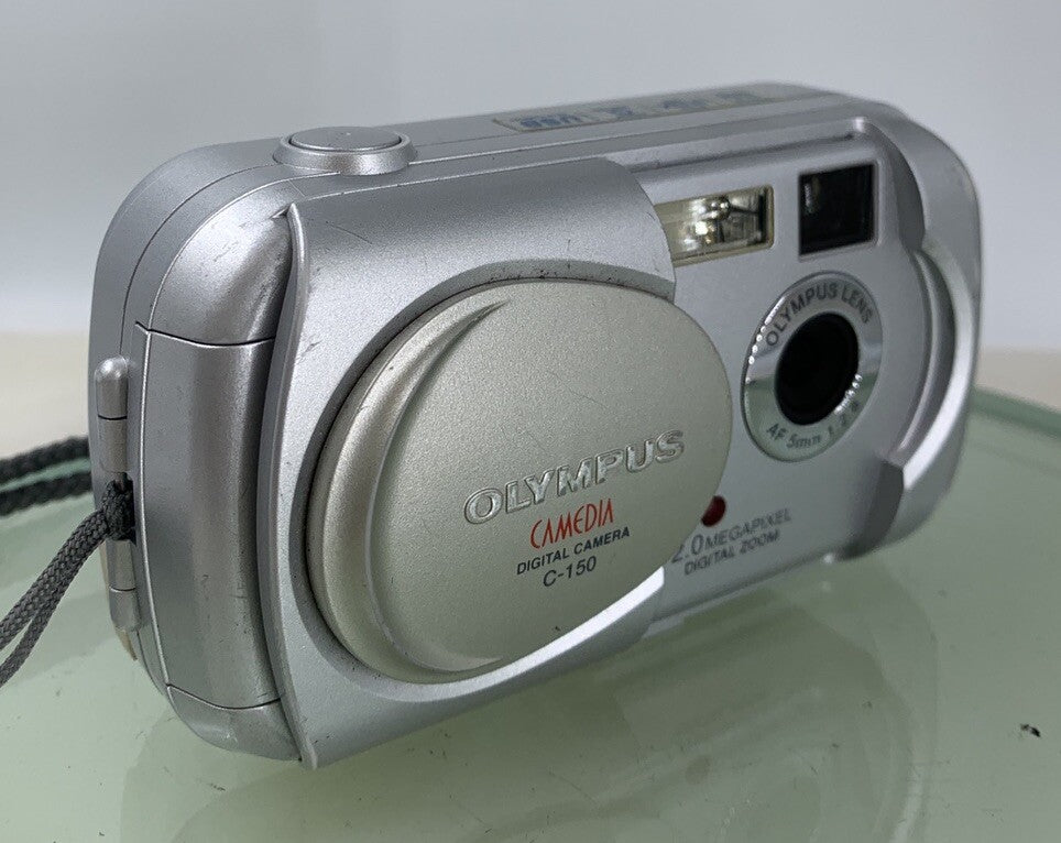 Olympus Camedia C-150 2.0MP-COMPACT DIGITAL CAMERA SILVER  - TESTED - 2410