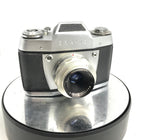 Exa . II a35mm Film SLR Camera, E. Ludwig Meritar f/2.9 50mm lens & case /1035