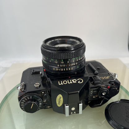 BEAUTIFUL Canon A-1 35mm SLR Camera Body+ FD 50mm f/1.8 FULLY WORKING #7444