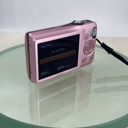 Canon IXUS 105 Digital Camera 12.1 Megapixels Pink Fully Tested #7203