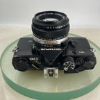 Olympus OM-2 MD BLACK  35mm SLR camera body & Hotshoe 2 50mm 1:1.8 TESTED #7646