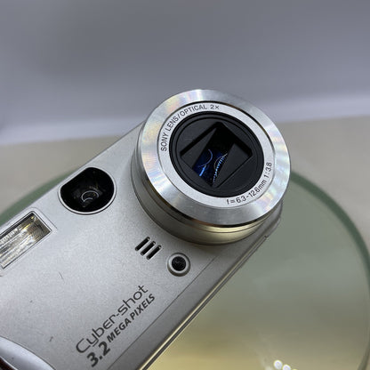 Sony Cybershot DSC-P52 3.2 MP Compact Digital Camera Silver LENS ERROR #233