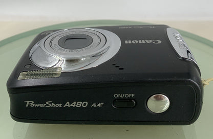 Canon PowerShot A480 10.0MP DIGITAL CAMERA BLACK NO CHARGER NO CARD TESTED - 2437