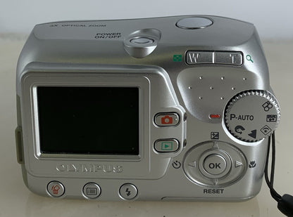 Olympus Camedia C-370 Zoom 3.2MP Digital Camera-Silver-Case-Tested#1254