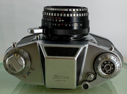 Jhagee EXA II a SLR Camera Body+Meyer-Optik 2.8/50 Camera Lens+Case+Tested-7457