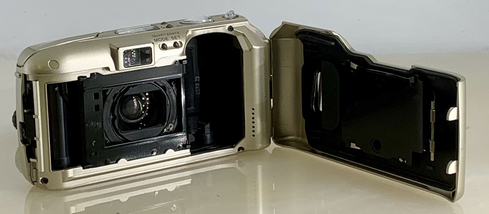 Olympus mju ii Zoom 80 35mm Ultra Compact Camera Beige All Weather  Working #838