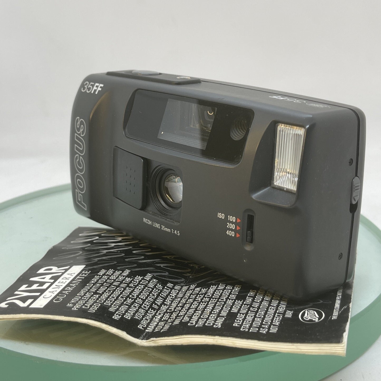RARE BOOTS C35FF FOCUS RICOH LENS 1:4.5 35mm FILM CAMERA  MADE IN TAIWAN # 4652