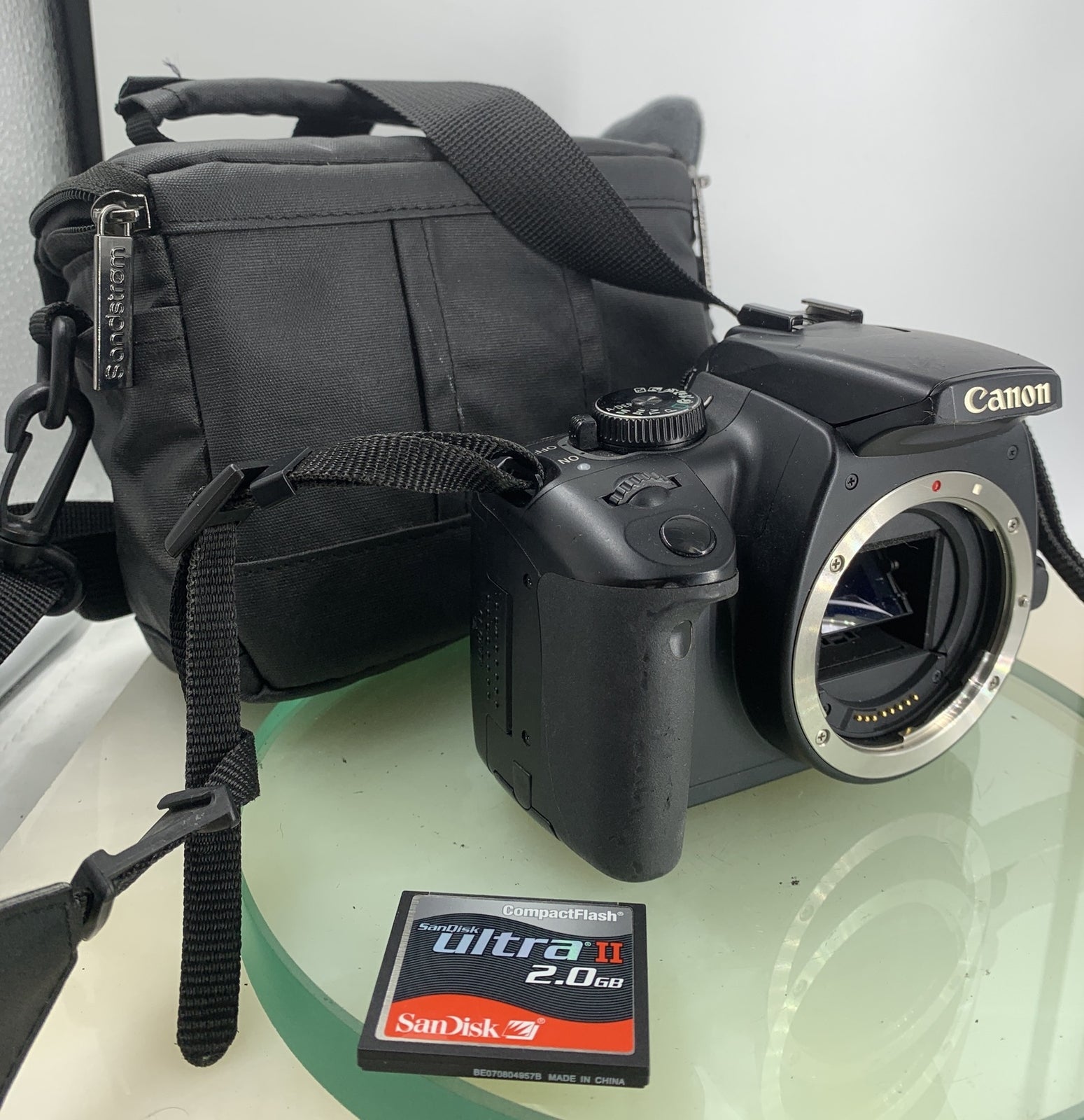 CANON EOS 400D DSLR CAMERA KIT NO LENS NO CHARGER WITH BAG+2GB - TESTED - 1160