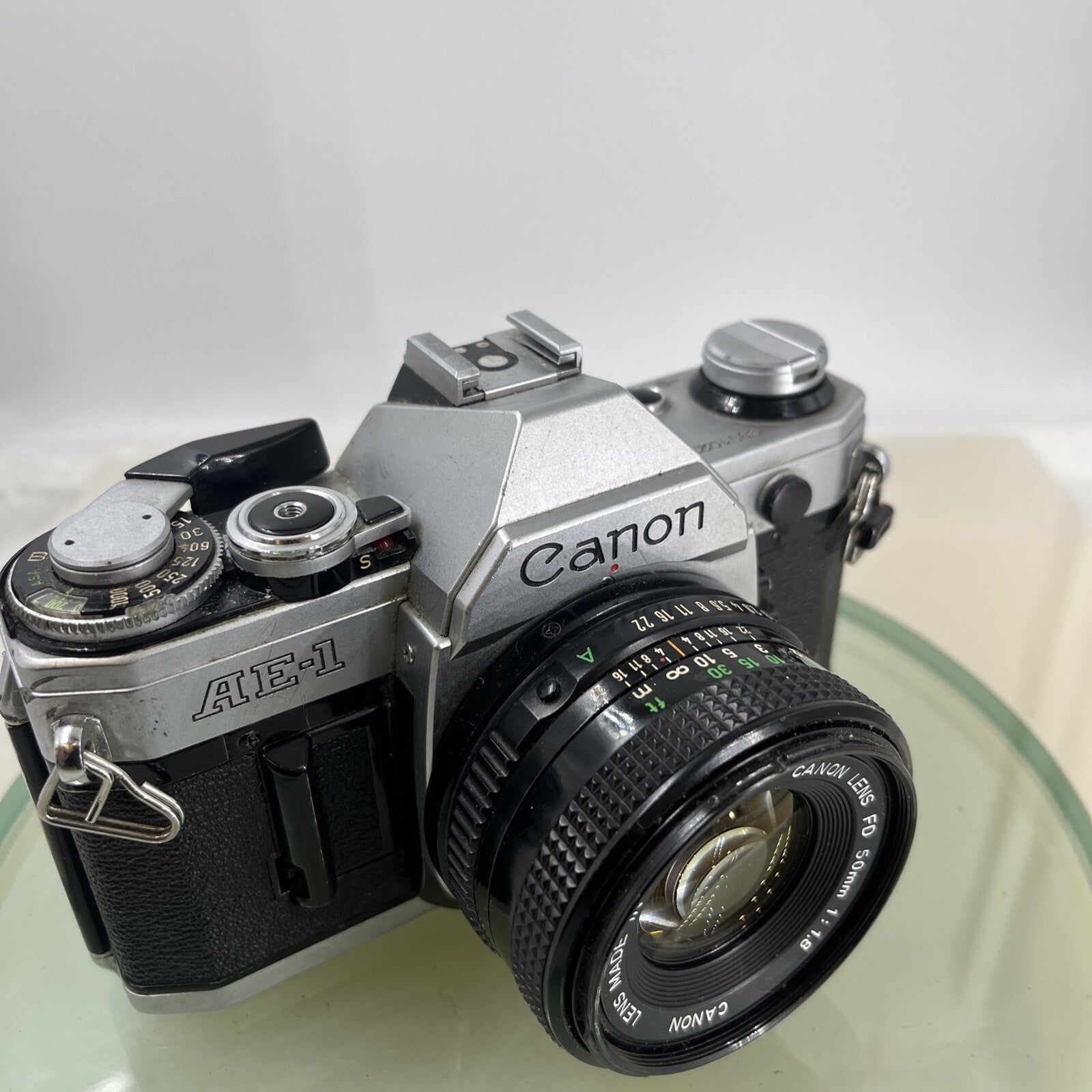 Canon AE-1  35mm SLR Film Manual Camera + Canon 50mm F/1.8 FD Lens Like A-1 #7486