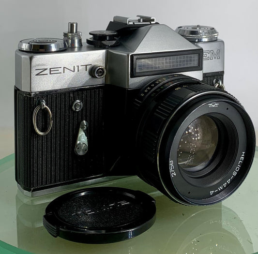 Vintage USSR "ZENIT-EM" SLR Camera + HELIOS-44M-4 Lens 2/58 + Tested - 3390