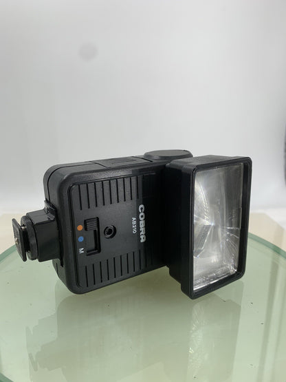 Cobra AB 210 Flash Gun For 35mm Film Camera Vintage BLACK - TESTED - 3846
