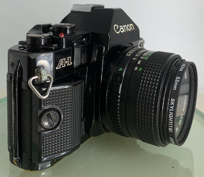 BEAUTIFUL Canon A-1 35mm SLR Camera Body+ FD 50mm f/1.8 FULLY WORKING #1742