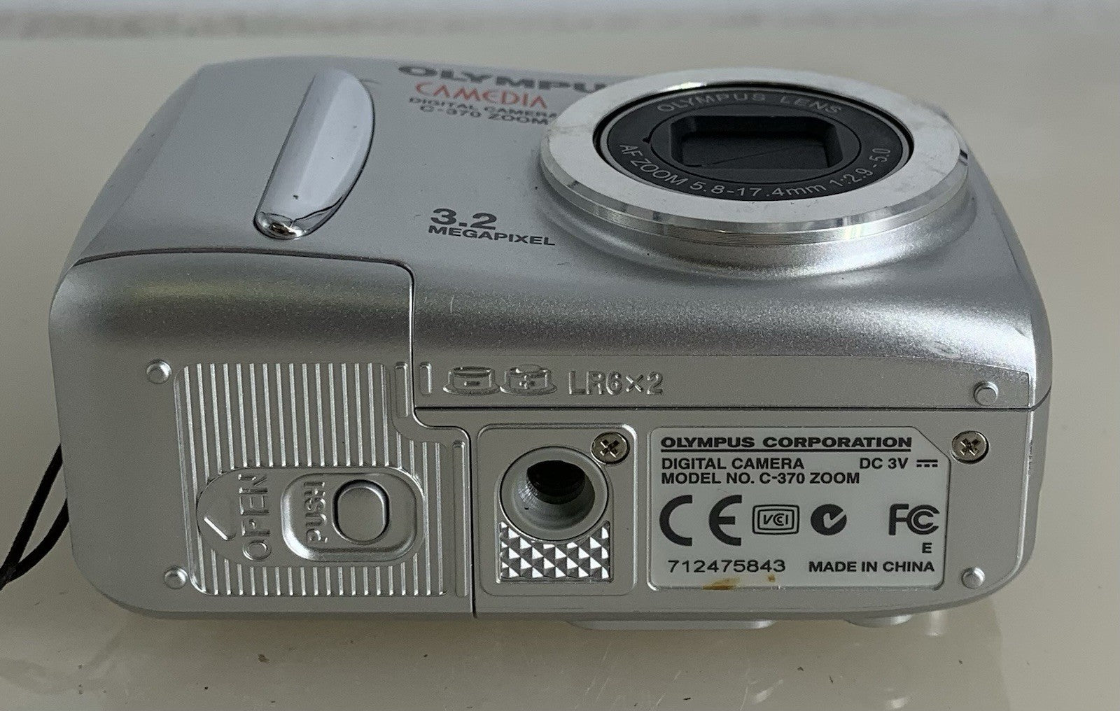 Olympus Camedia C-370 Zoom 3.2MP Digital Camera-Silver-Case-Tested#1257