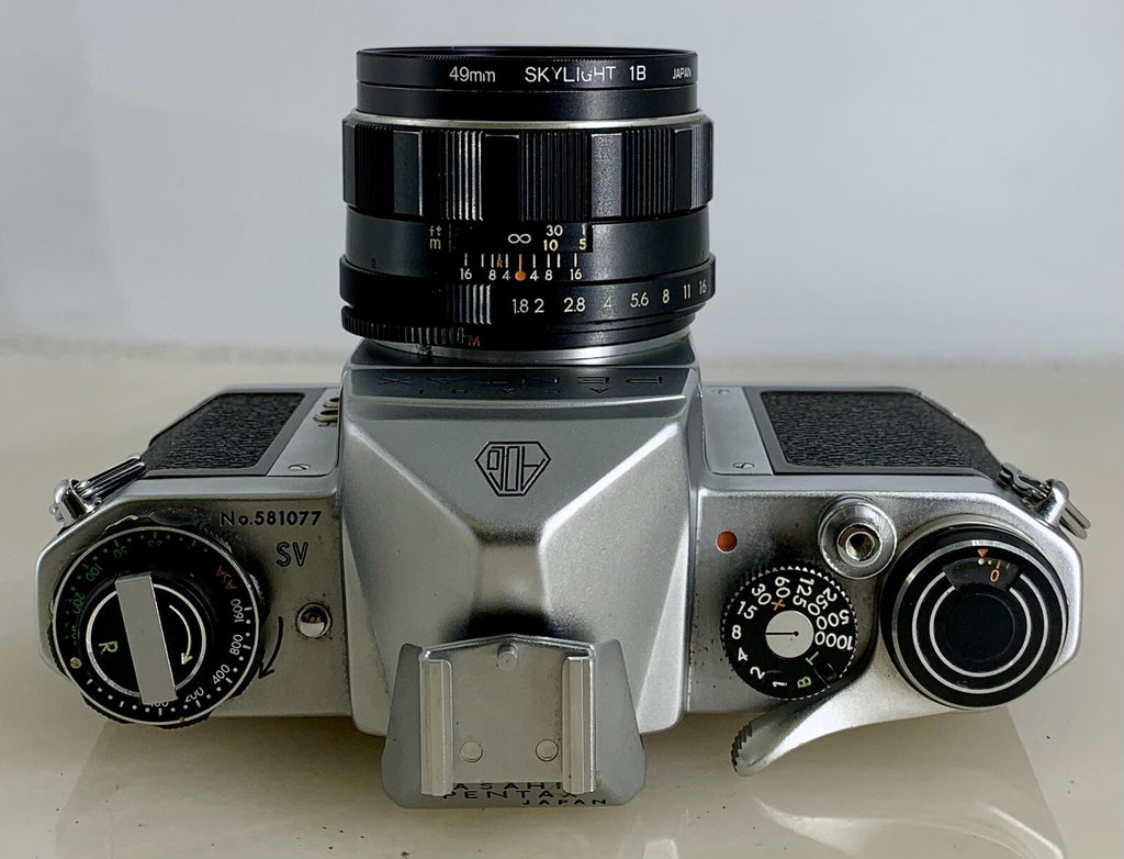 Asahi Pentax SV No.581077 SLR Camera + Super-Takumar f/1.8-55mm Lens+Tested#1206