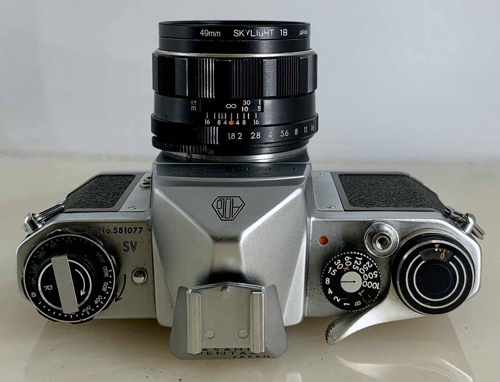 Asahi Pentax SV No.581077 SLR Camera + Super-Takumar f/1.8-55mm Lens+Tested#1206