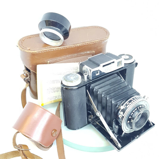 Vintage Agilux Agifold Rangefinder Folding Camera - 9cm F4.5 Lens +case+Book#5090