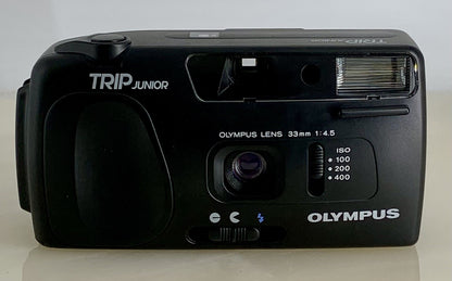Olympus Trip Junior ANALOG 33mm POINT & SHOOT FILM CAMERA + BLACK + TESTED - 8771