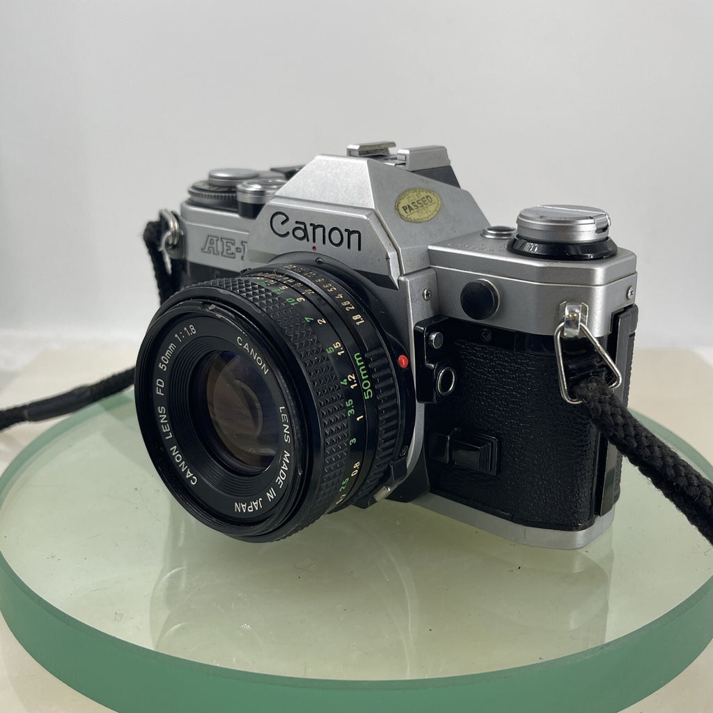Canon AE-1  35mm SLR Film Manual Camera + Canon 50mm F/1.8 FD Lens Like A-1 #6222