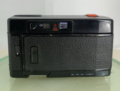 HANIMEX 35AFX BLACK POINT AND SHOOT FILM CAMERA GOOD CONDITION TESTED - 8345