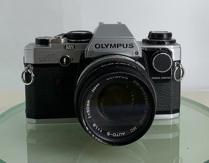 Olympus OM10 35mm Film SLR Manual Camera +Olympus 50/1.8 MC Zuiko Lens TESTED2951