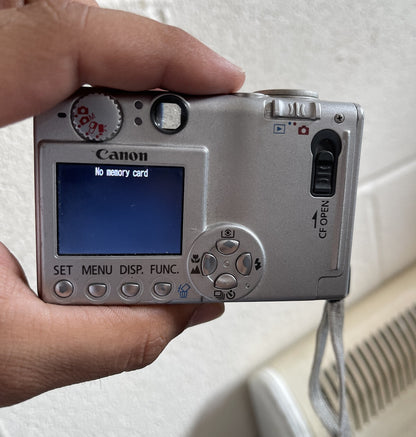 Canon IXUS 400 4.0 Mega Pixels PC1038 Silver Lens Error Nocharger Nobattery #54410