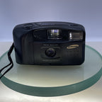 Samsung FF-222 Focus Free Auto Flash Film Camera 35mm Red-Eye Reduction #4802