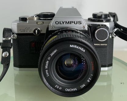 Olympus OM10 35mm SLR Film Camera + Vivitar 24mm 1:2.8 MC  Lens/ WORKING #2121