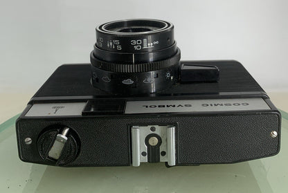 COSMIC SYMBOL VINTAGE FILM CAMERA POINT AND SHOOT BLACK TESTED - 6687