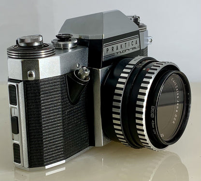 VINTAGE PRAKTICA NOVA SLR CAMERA + CASE + TESSAR 2.8 / 50 LENS + BOX - 5142