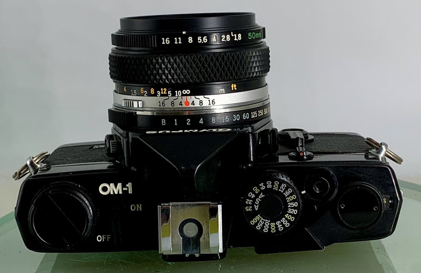 Olympus OM-1 MD BLACK B35mm SLR Film Camera & Olympus ZUIKO  50mm f1.8 Lens ++++8