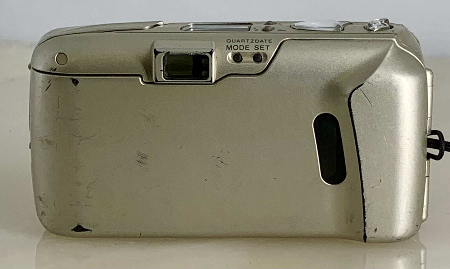 Olympus mju ii Zoom 80 35mm Ultra Compact Camera Beige All Weather  Working #854
