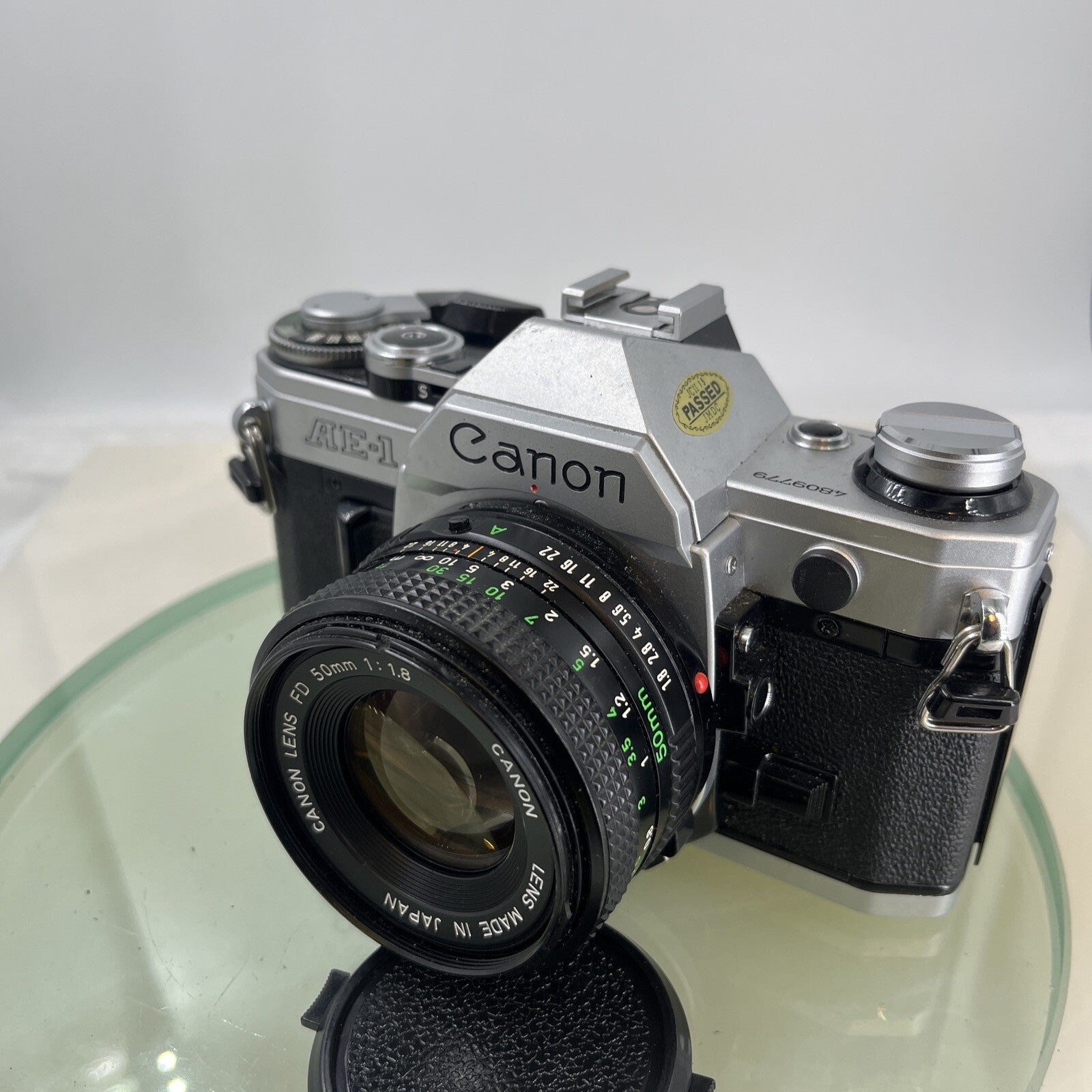 Canon AE-1  35mm SLR Film Manual Camera + Canon 50mm F/1.8 FD Lens Like A-1 #7452